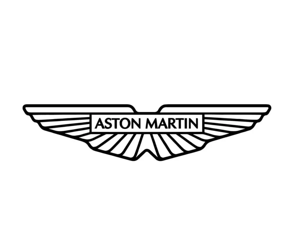 aston martin brand logo symbol black design british cars automobile illustration free vector